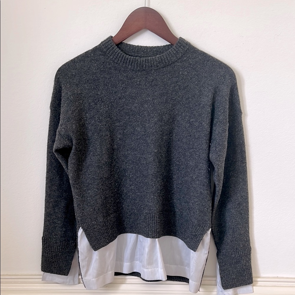 Joseph Cashair Cashmere Charcoal Knit Sweater